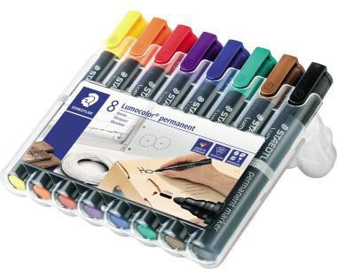 STAEDTLER Permanentmaker Lumocolor 352 WP8 2mm sortiert 8 St./Pack.