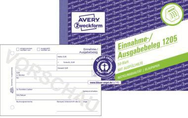 Avery Zweckform Ausgabebeleg 1205 DIN A6 quer 50Blatt weiß