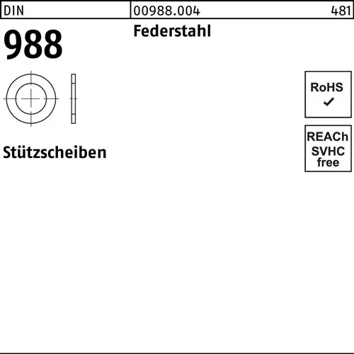 Stützscheibe DIN 988 100x120x3,5 Federstahl 50 Stück