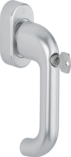 Fenstergriff Paris 038S/UD9056 Alu.F1/naturfarbig SecuSan® 20-30mm HOPPE