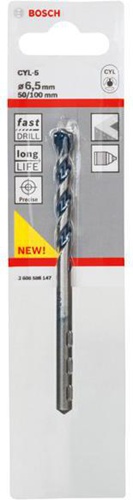 Bosch Betonbohrer CYL-5 Blue Granite D.6,5mm Arbeits-L.50mm L.100mm