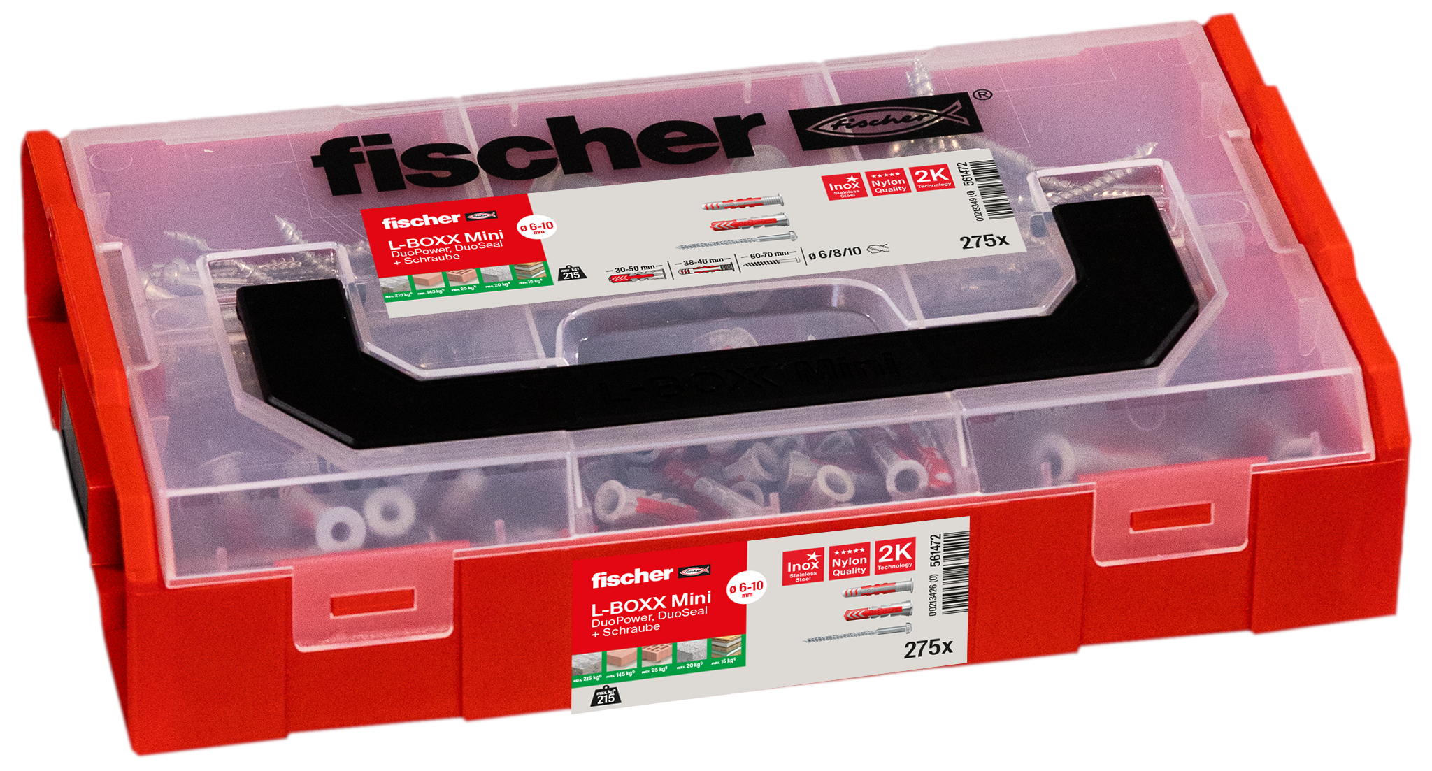 fischer L-BOXX mini DuoPower und DuoSeal + Schraube (275 Teile)