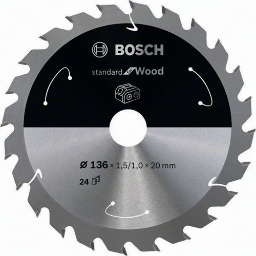 Bosch Kreissägeblatt AD 136mm Z.24 WZ Bohr.20mm Schnitt-B.1,5mm HM