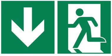Hinweisschild Notausgang 30x15cm Hart-PVC