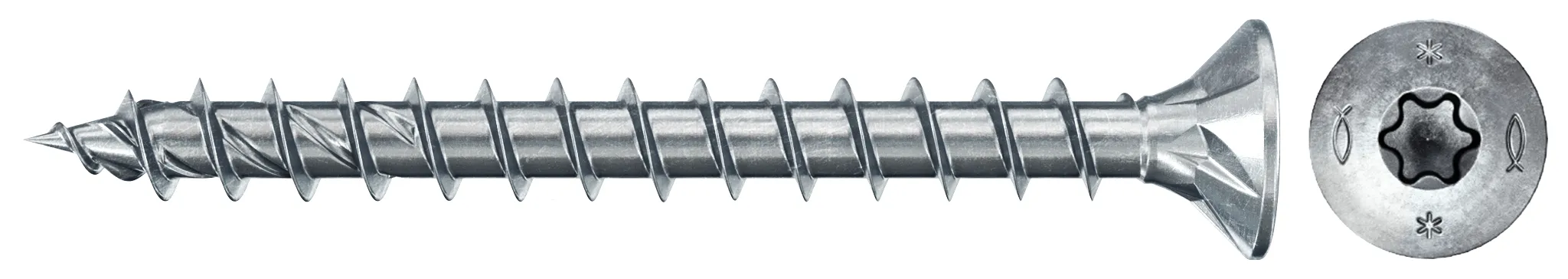 fischer PowerFast FPF II CTF 4,0 x 35 BC 500 Senkkopf mit Innenstern TX Vollgewinde galvanisch verzinkt, blau passiviert