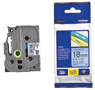 Brother Schriftbandkassette TZE541 18mmx8m laminiert sw auf blau