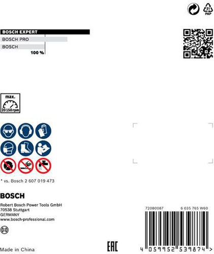 Bosch Diamanttrennscheibe EXPERT HardCeramic D.76mm Bohrung 10mm Schnitt-B.1,5mm
