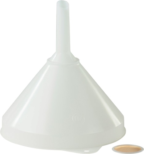 Trichter D.208/20mm H.218mm HD-PE natur m.Sieb HÜNERSDORFF