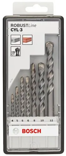 Bosch Betonbohrer-Set Robust Line Silver Percussion 7tlg. D.4-12mm Arbeits-L.40mm