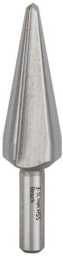 Bosch Blechschälbohrer HSS D.3-14mm L.58mm Schaft-D.6mm zylindrisch