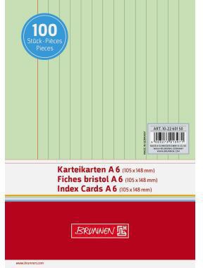 BRUNNEN Karteikarte 102260150 DIN A6 liniert gn 100 St./Pack.