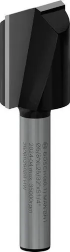 Bosch Nutfräser PRO D.15,9mm Arbeits-L.20mm Schaft 6,35mm