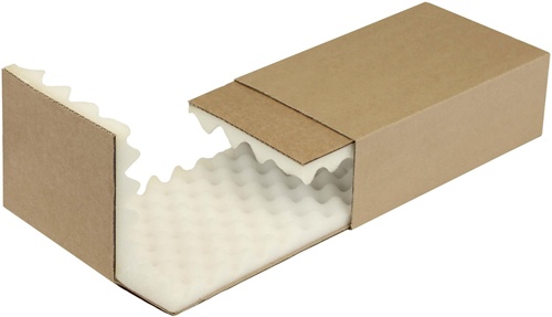 Noppenschaumverpackung Maße 250x150x80mm Schaumhöhe 25mm braun TRANSPAK