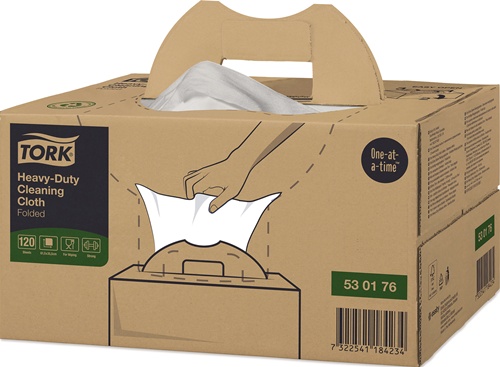 Putztuch TORK 530176 L.ca.615 mmxB.ca.355mm weiß 1-lagig,ungeprägt TORK