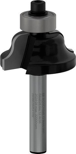 Bosch Profilfräser B Arbeits-L.12,4mm D.28,6mm L.54mm Schaft 6mm Radius4mm B.8mm
