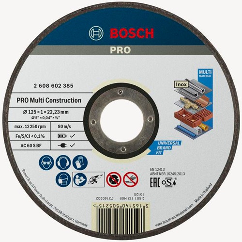 Bosch Trennscheibe PRO Multi Material ACS 60 V BF D.125mm gerade Dicke1mm