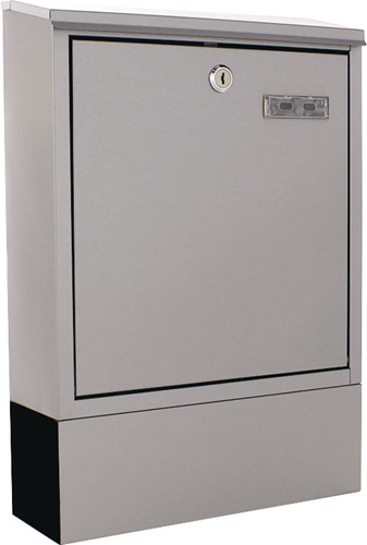 Briefkasten Libro H.435mm B.300mm T.100mm grau VA DIN C4 ROTTNER