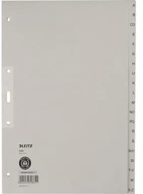 Leitz Register 43000085 A-Z DIN A4 20teilig Papier grau