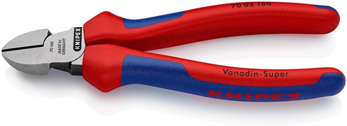 Seitenschneider L.160mm Kopf pol.Mehrkomp.-Hüllen max.2mm KNIPEX
