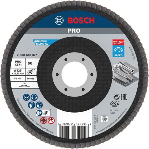 Bosch Fächerschleifscheibe PRO X571 Scheiben-D.125mm Körnung 60 Glasgewebe