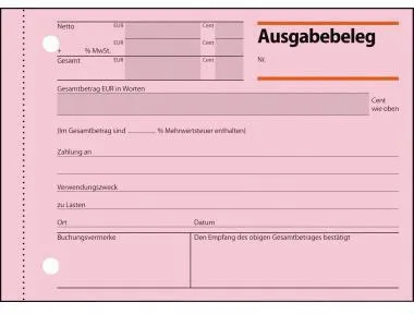 SIGEL Ausgabebeleg AG615 DIN A6 quer 50Blatt