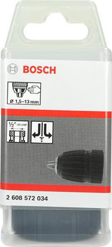 Bosch Schnellspannbohrfutter Spann-W.2-13mm Aufnahme 1/2- 20Zoll f.Rechts-Linkslauf