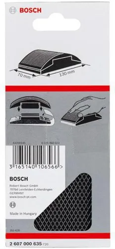 Bosch Handschleifklotz Blatt-LxB 130x70mm Gummi m.Nagelklammer