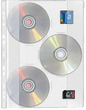 Veloflex CD/DVD Hülle 4359000 für DIN A4 PVC glasklar 10 St./Pack.