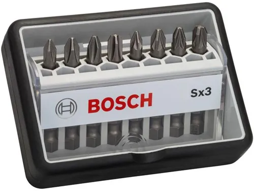 Bosch Schrauberbit-Set Robust Line Sx Extra-Hart 8tlg. L.49mm PH/PZ 1/4Zoll-Außen-6kt