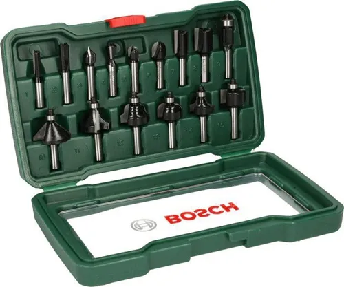 Bosch Fräser-Set HM 15tlg. Schaft-D. 8mm G.0,8kg