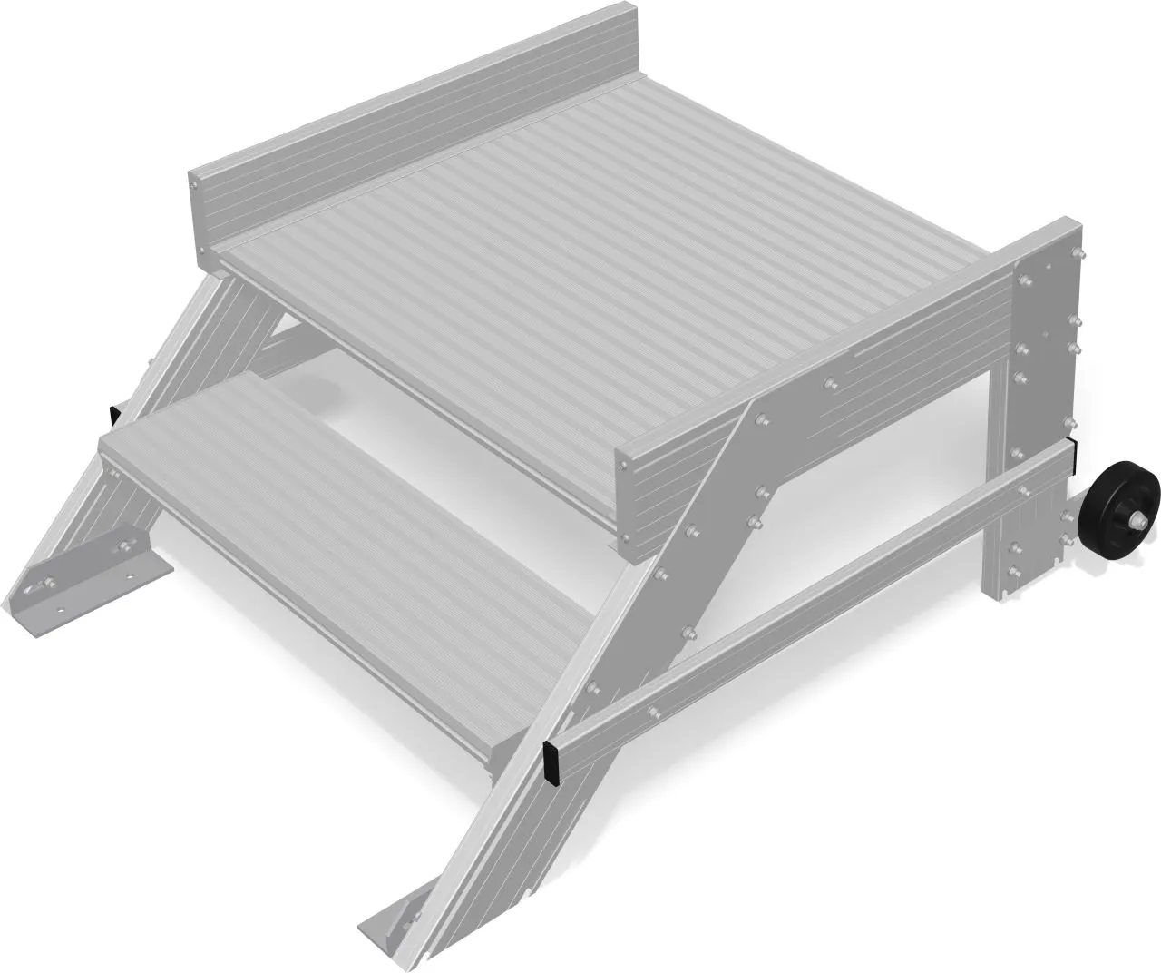Krause STABILO PodestTreppe fahrbar aus Leichtmetall 1x2 Stufen