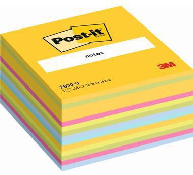 Post-it Haftnotizwürfel 2030U 76x45x76mm 450Blatt sortiert