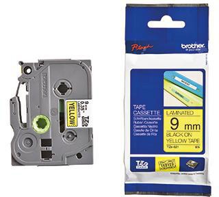 Brother Schriftbandkassette TZE621 9mmx8m laminiert sw auf ge