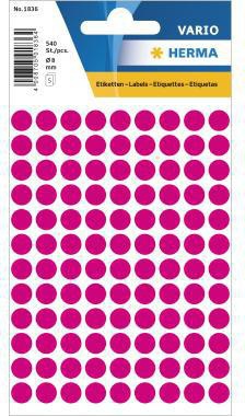 HERMA Markierungspunkt 1836 8mm pink 540 St./Pack.