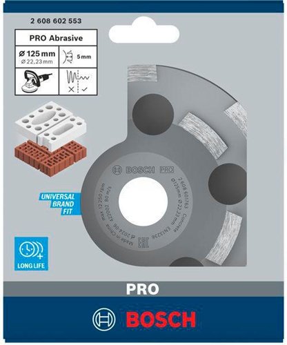 Bosch Diamanttopfscheibe PRO Abrasive D.125mm Segment-H.4,5mm 
