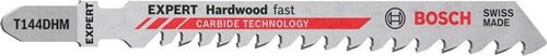 Bosch Stichsägeblatt EXPERT Hardwood Fast T144DHM L.100mm Carbide HM-bestückt 