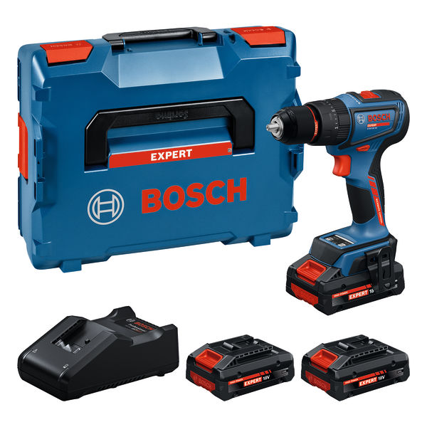 Bosch EXPERT Akku-Schlagbohrschrauber EXSB18V-90, 3 x EXBA18V-40, L-BOXX 136