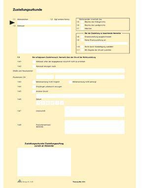 RNK Zustellungsurkunde 2046 DIN A4 2Seiten 80g