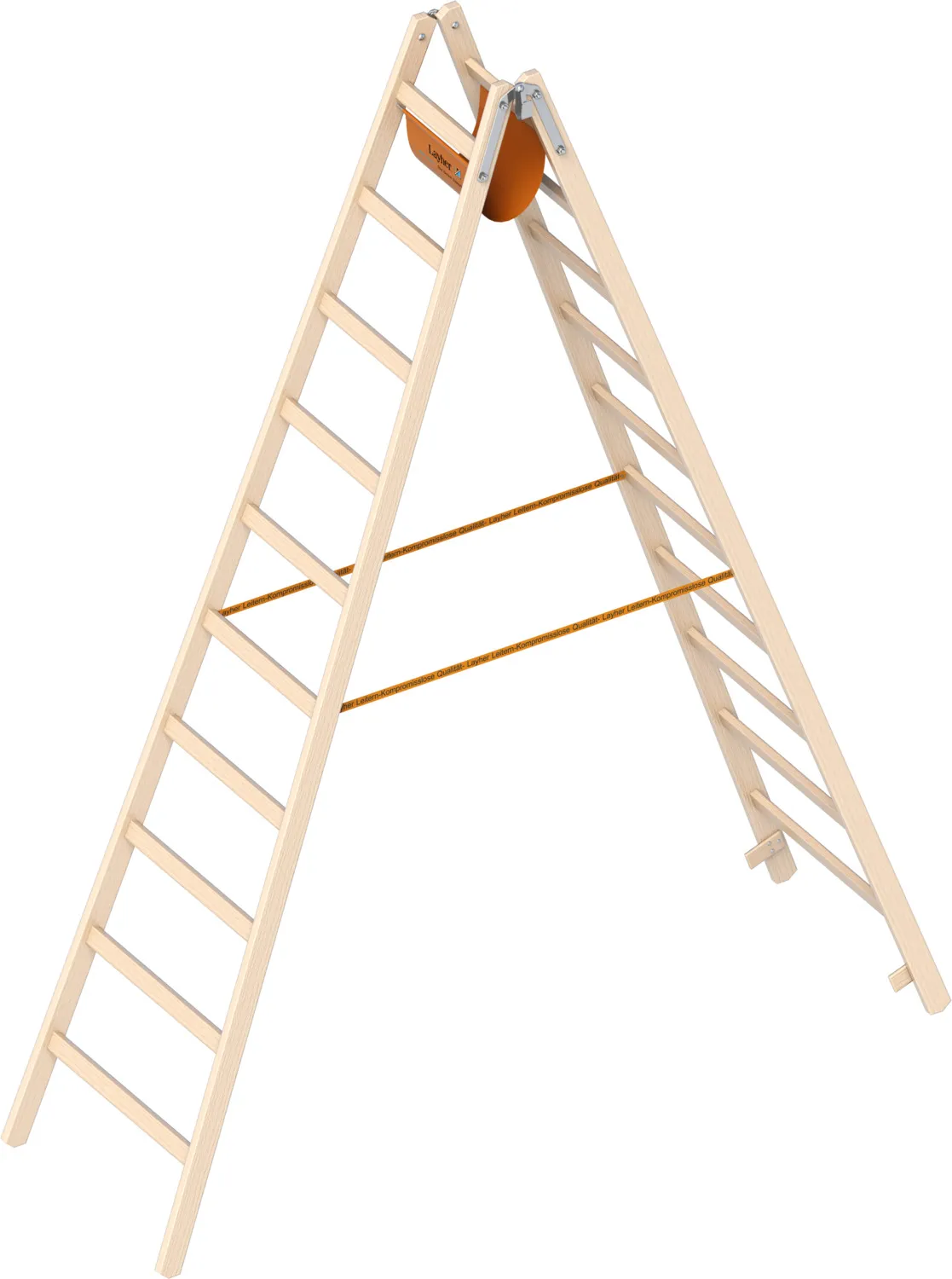 Layher Holzstehleiter 1038 2x10 Sprossen