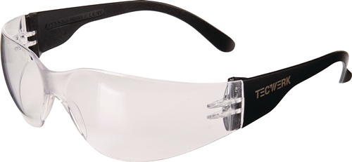 TECWERK Schutzbrille Daylight Basic EN 166 Bügel schwarz,Scheibe klar PC