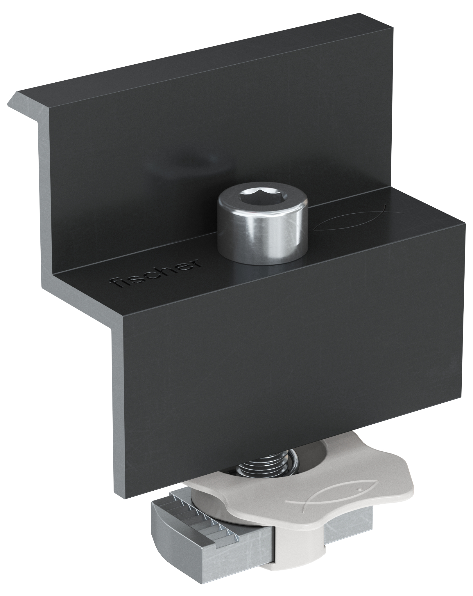 fischer Endklemme vormontiert PM F 40 AL schwarz Aluminium