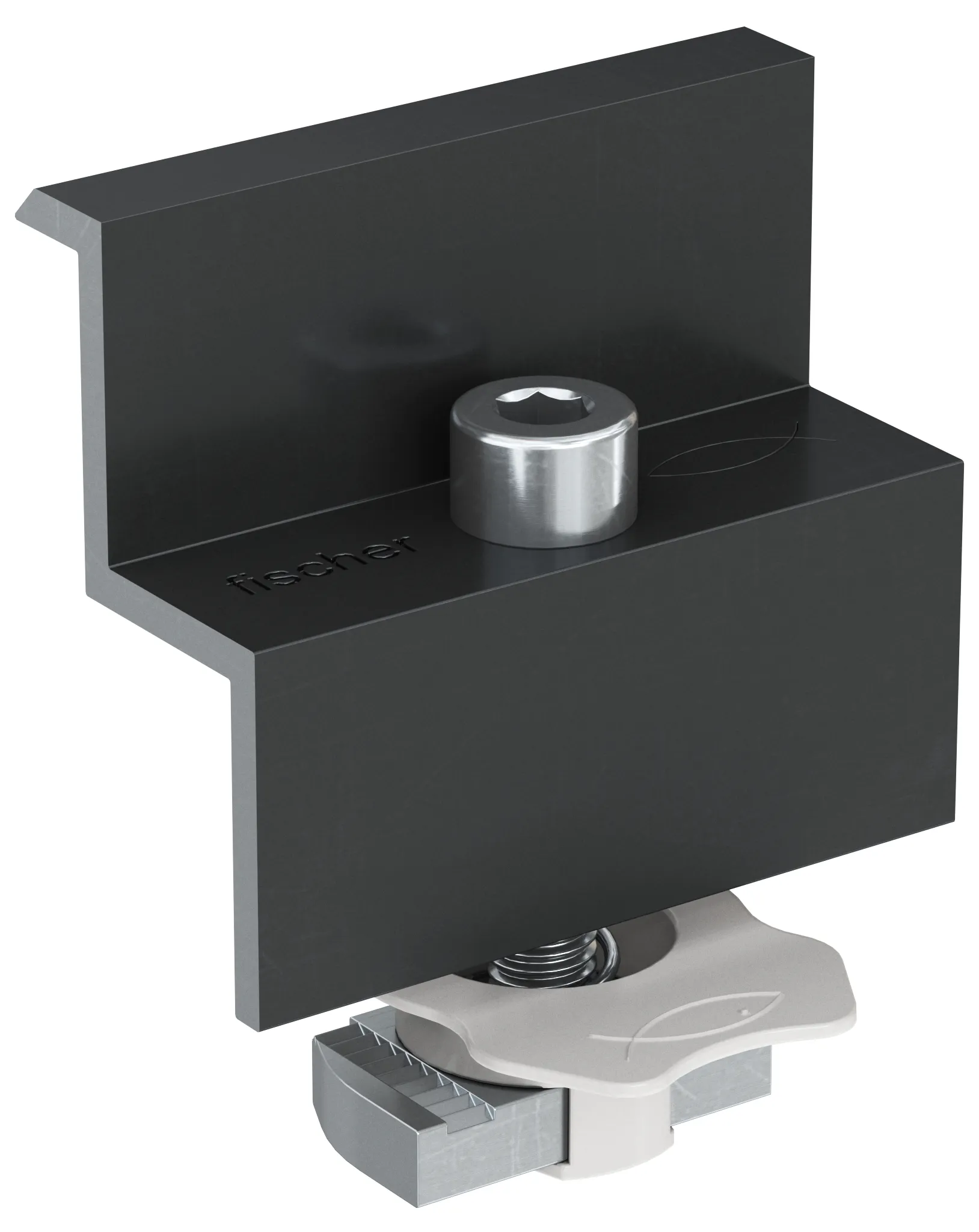 fischer Endklemme vormontiert PM F 40 AL schwarz Aluminium