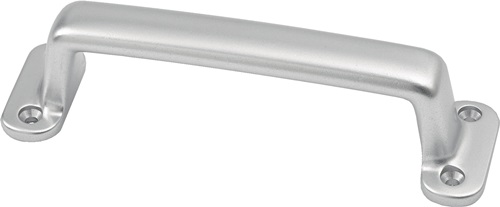 Handgriff A.30mm L.160mm B.42mm Alu-Guss silberf.elox.Löcher 4,D.3,7mm HERMETA