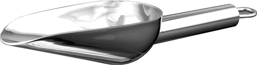 Abwiegeschaufel Edelstahl silber