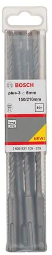 Bosch Hammerbohrer Arbeits-L.150mm D6mm L.210mm SDS plus-3 10 St