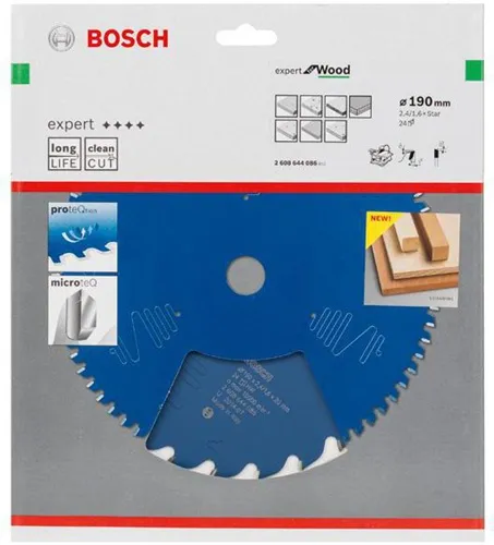 Bosch Kreissägeblatt Expert for Wood D.190mm Sternbohrung 24Zähne WZ