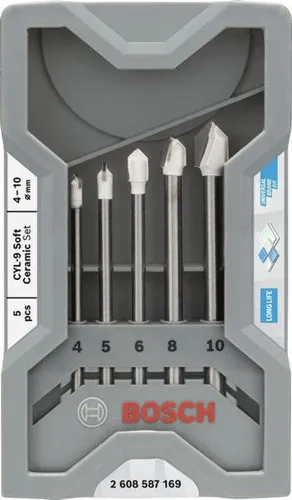 Bosch Fliesenbohrer-Set CYL-9 Ceramic 5tlg. L.70mm D.4/5/6/8/10mm