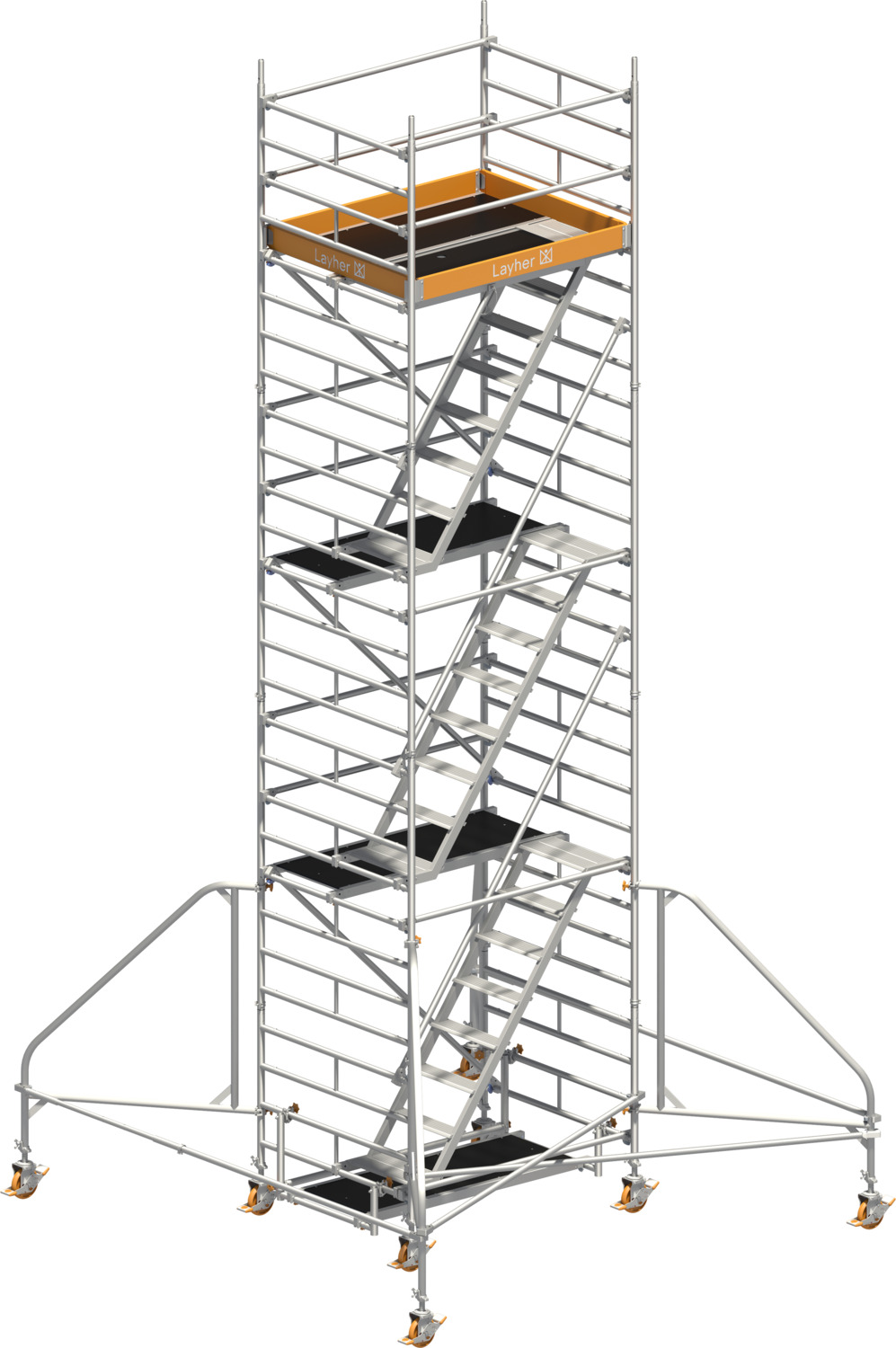 Layher Fahrgerüst Uni Komfort Typ: 4203 | SH: 6,20 m / AH: 8,20 m