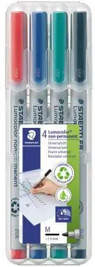 STAEDTLER Folienstift Lumocolor 315 WP4 1mm sortiert 4 St./Pack.