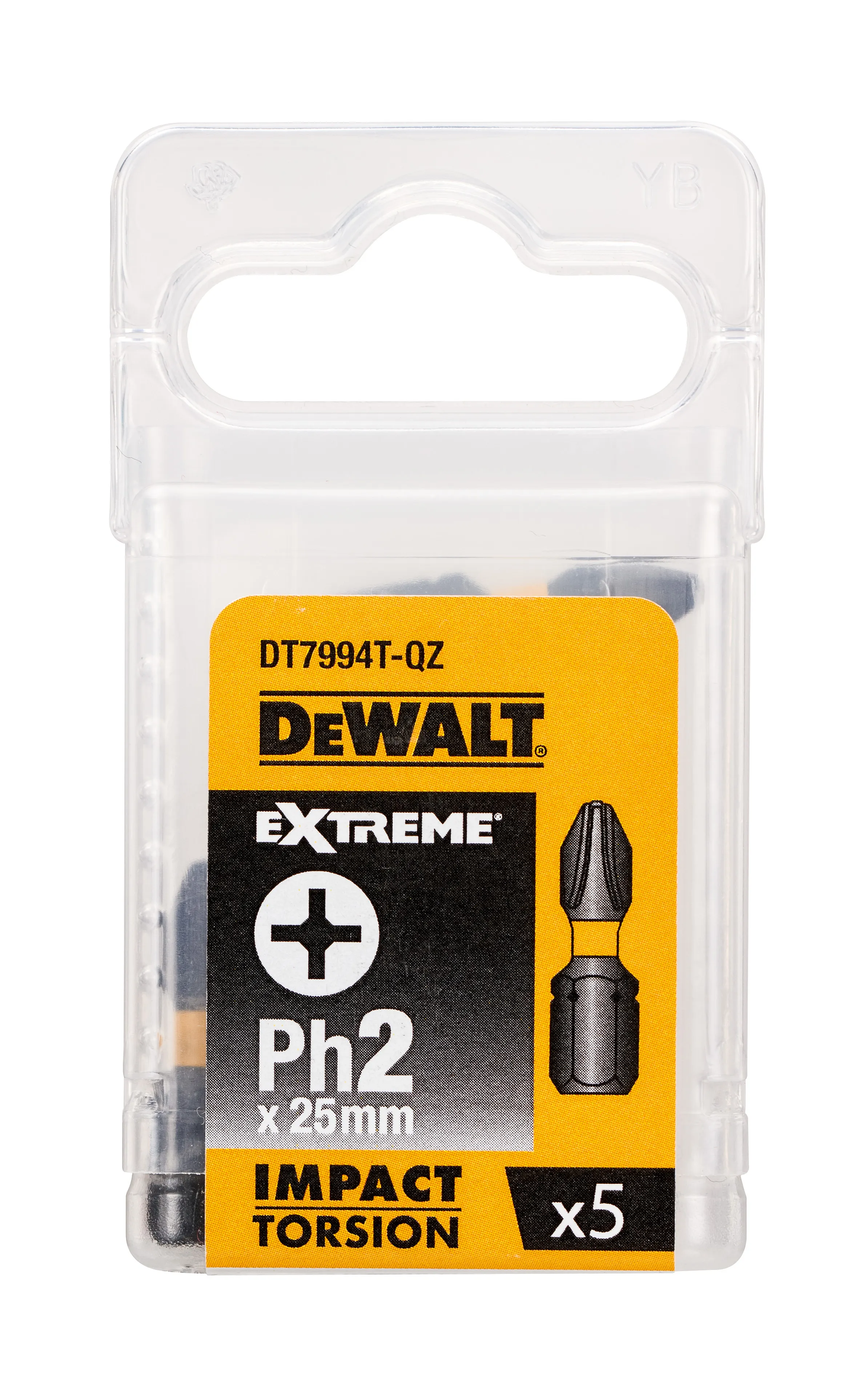 DEWALT DT7994T-QZ Torsion Bit schlagf. Ph2 25 mm 5 Stück